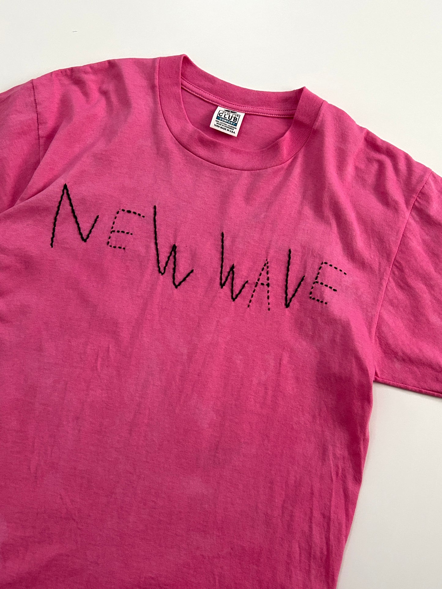 sashiko salvage uneven dyeing T-shirt021