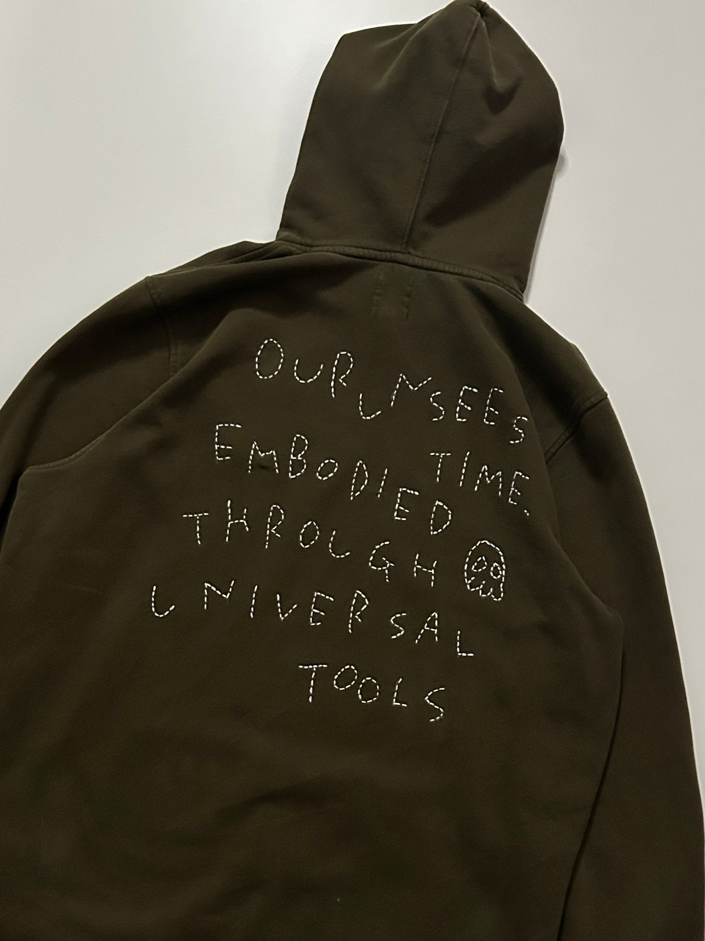 sashiko salvage emblem hoodie OEU003
