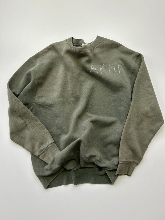 sashiko salvage sweat ARMY002