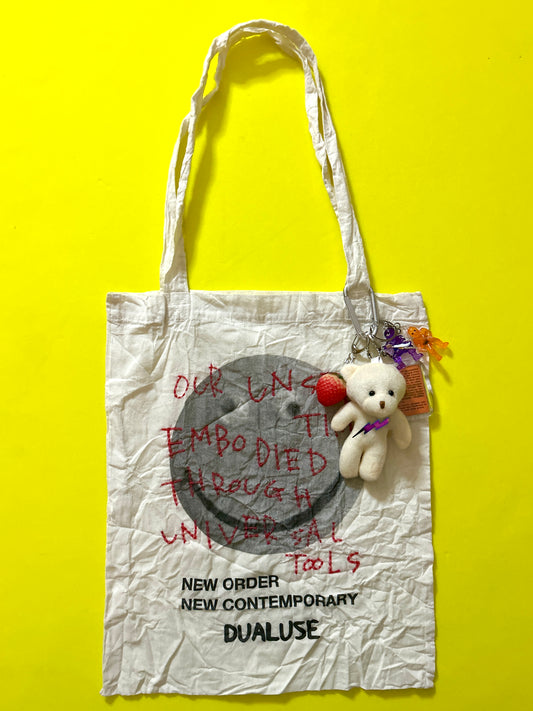 Sashiko-hard-wash printed tote bag 011