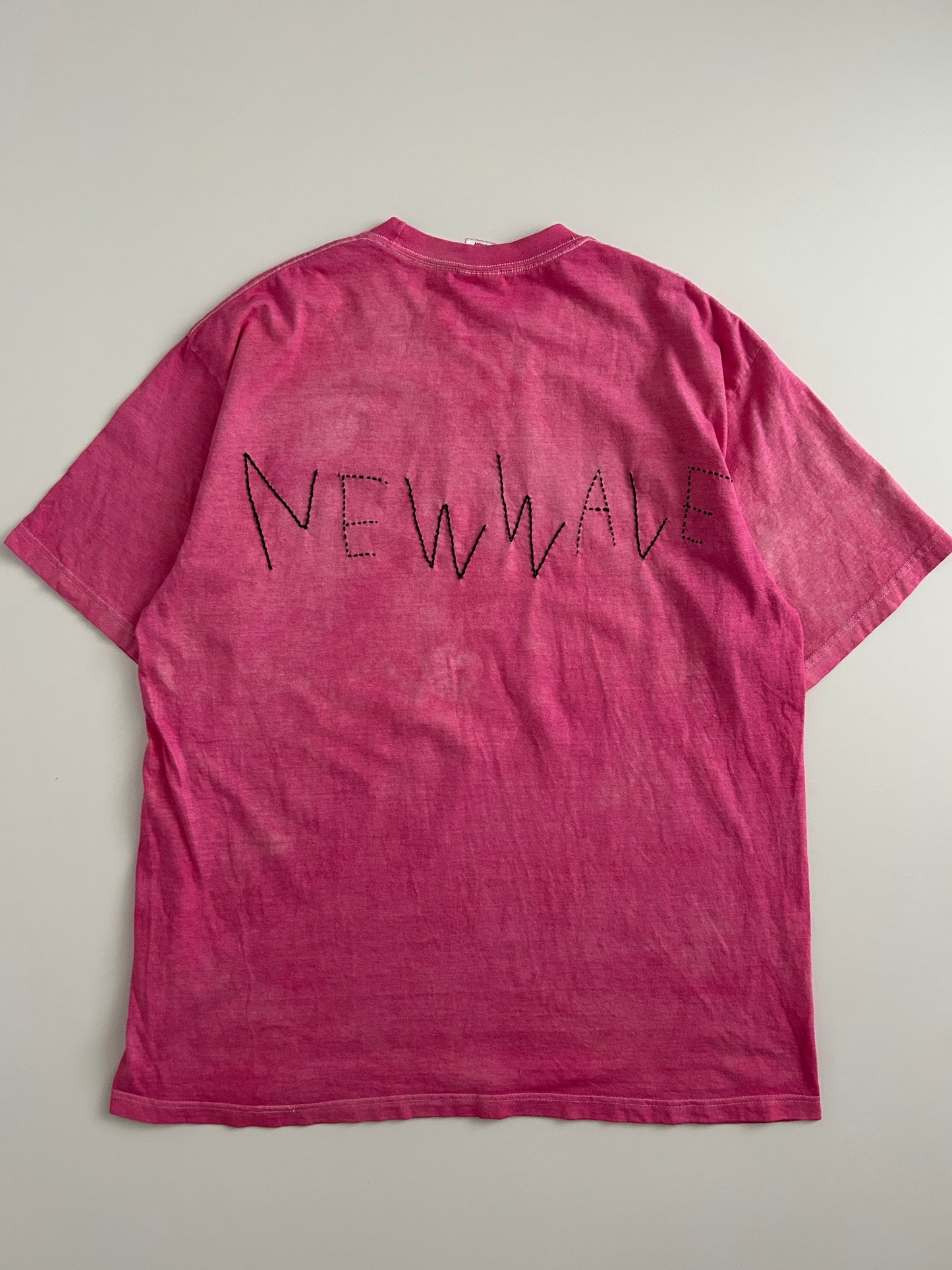 sashiko salvage uneven dyeing T-shirt022