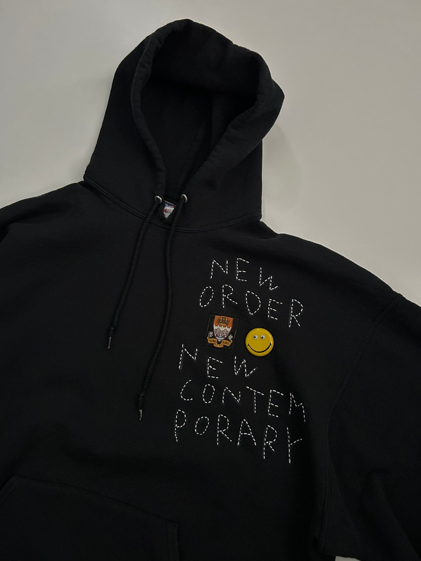 sashiko salvage emblem hoodie NONC006