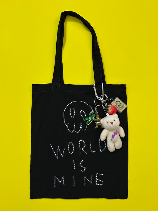sashiko overdyde cotton totebag(M)003
