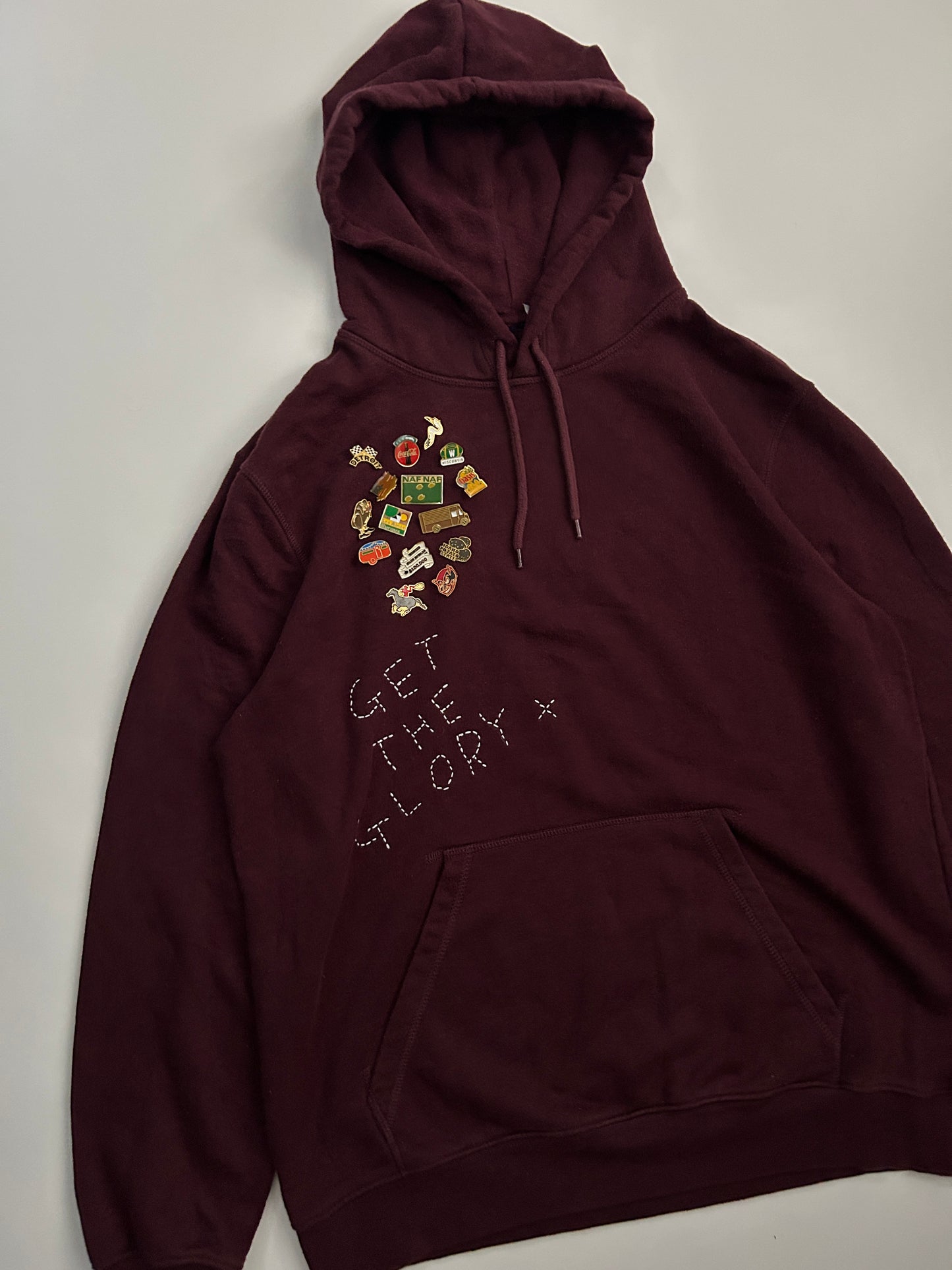 sashiko pins salvage hoodie GTG018