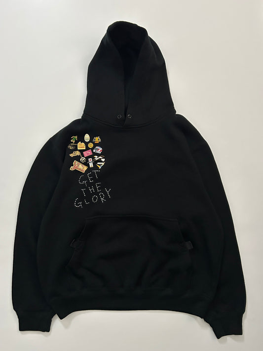 sashiko pins salvage hoodie GTG019