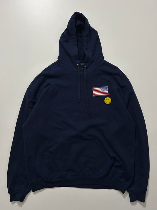 sashiko salvage emblem hoodie OEU005