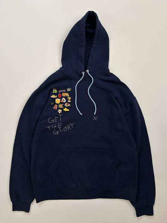 sashiko pins salvage hoodie GTG020