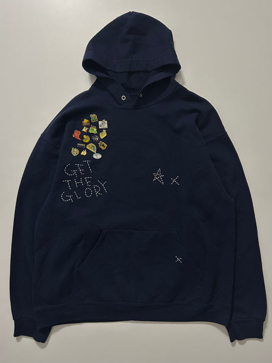 sashiko pins salvage hoodie GTG010