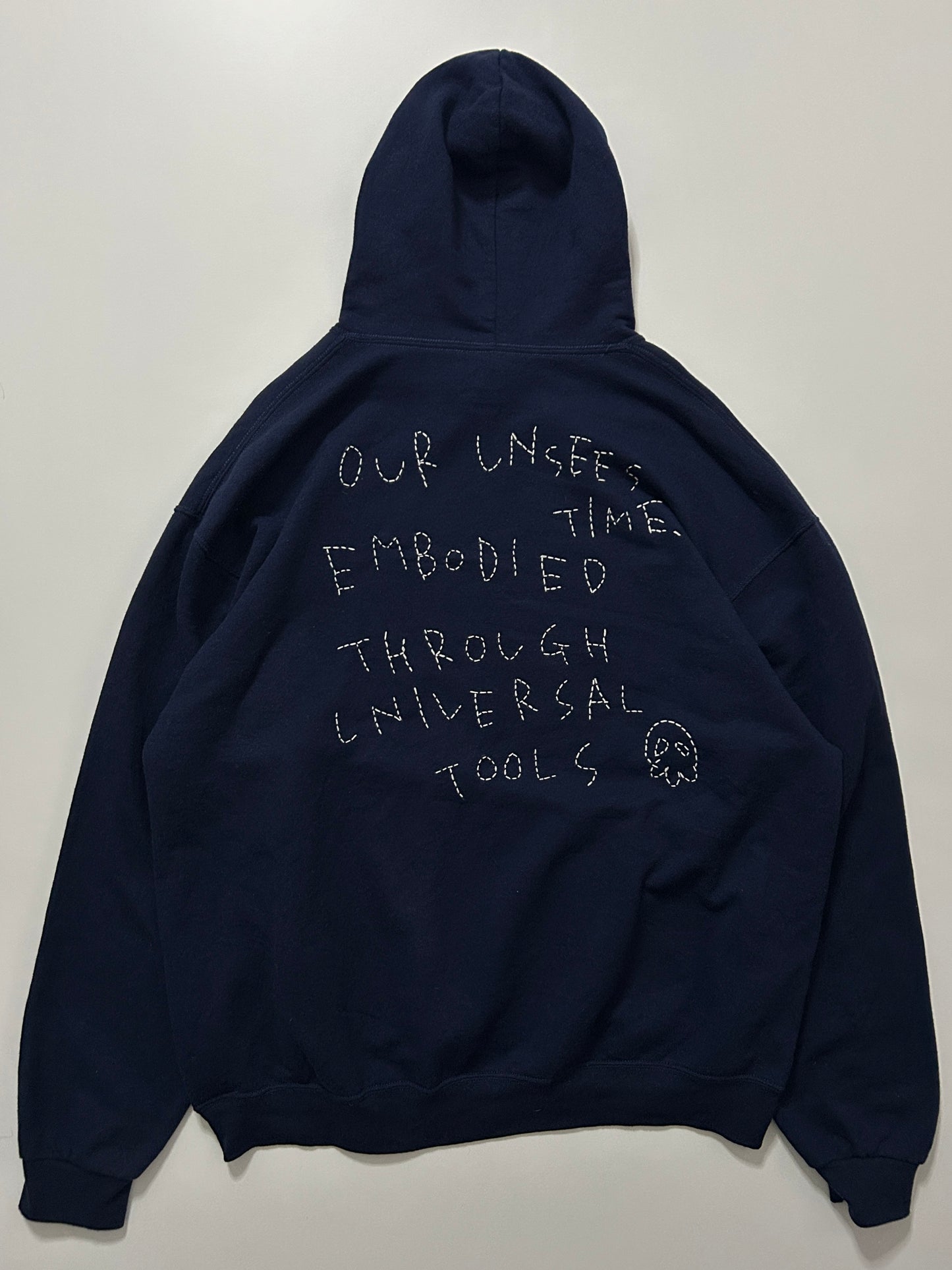 sashiko salvage emblem hoodie OEU005