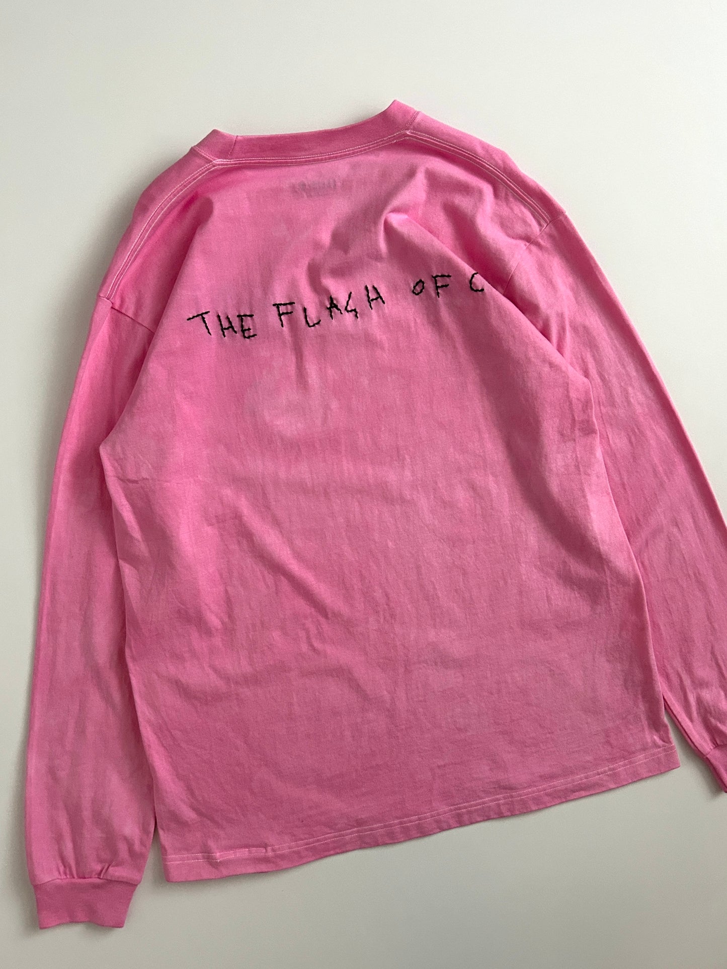 sashiko salvage uneven dyeing L/S T-shirt001