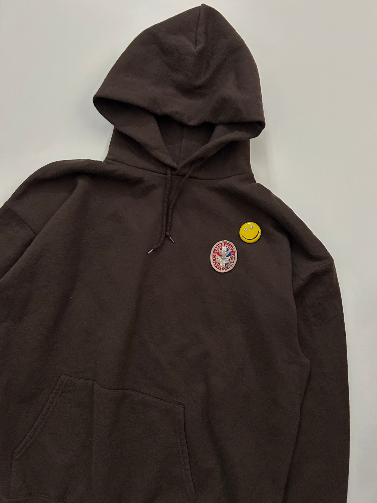 sashiko salvage emblem hoodie OEU001