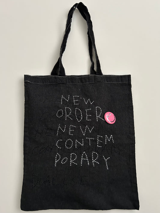 sashiko overdyde cotton totebag(L+)NONC001