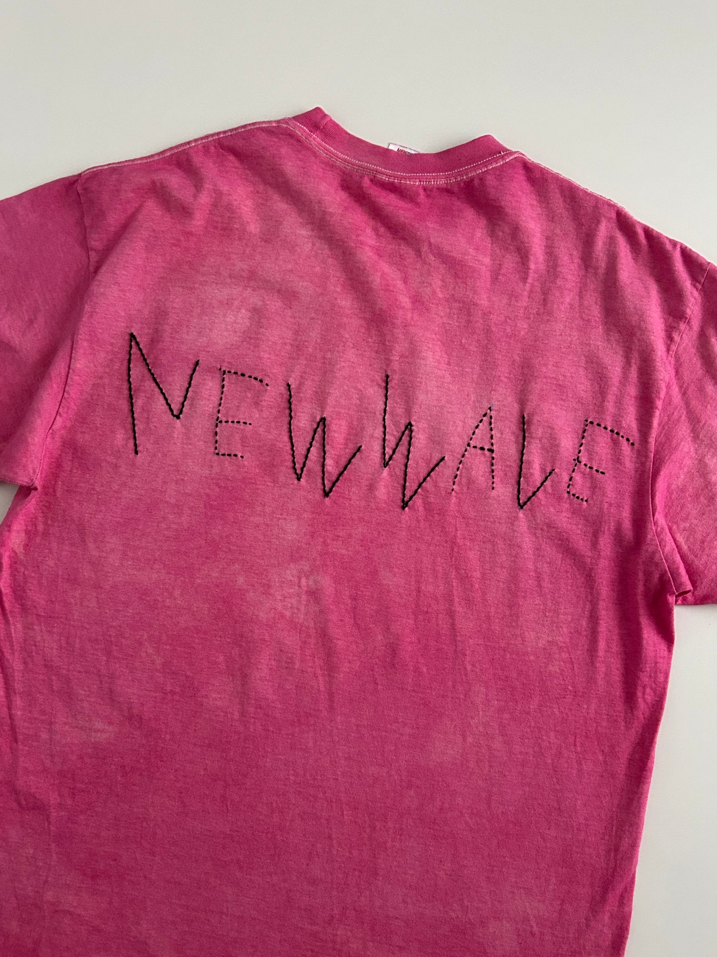sashiko salvage uneven dyeing T-shirt022