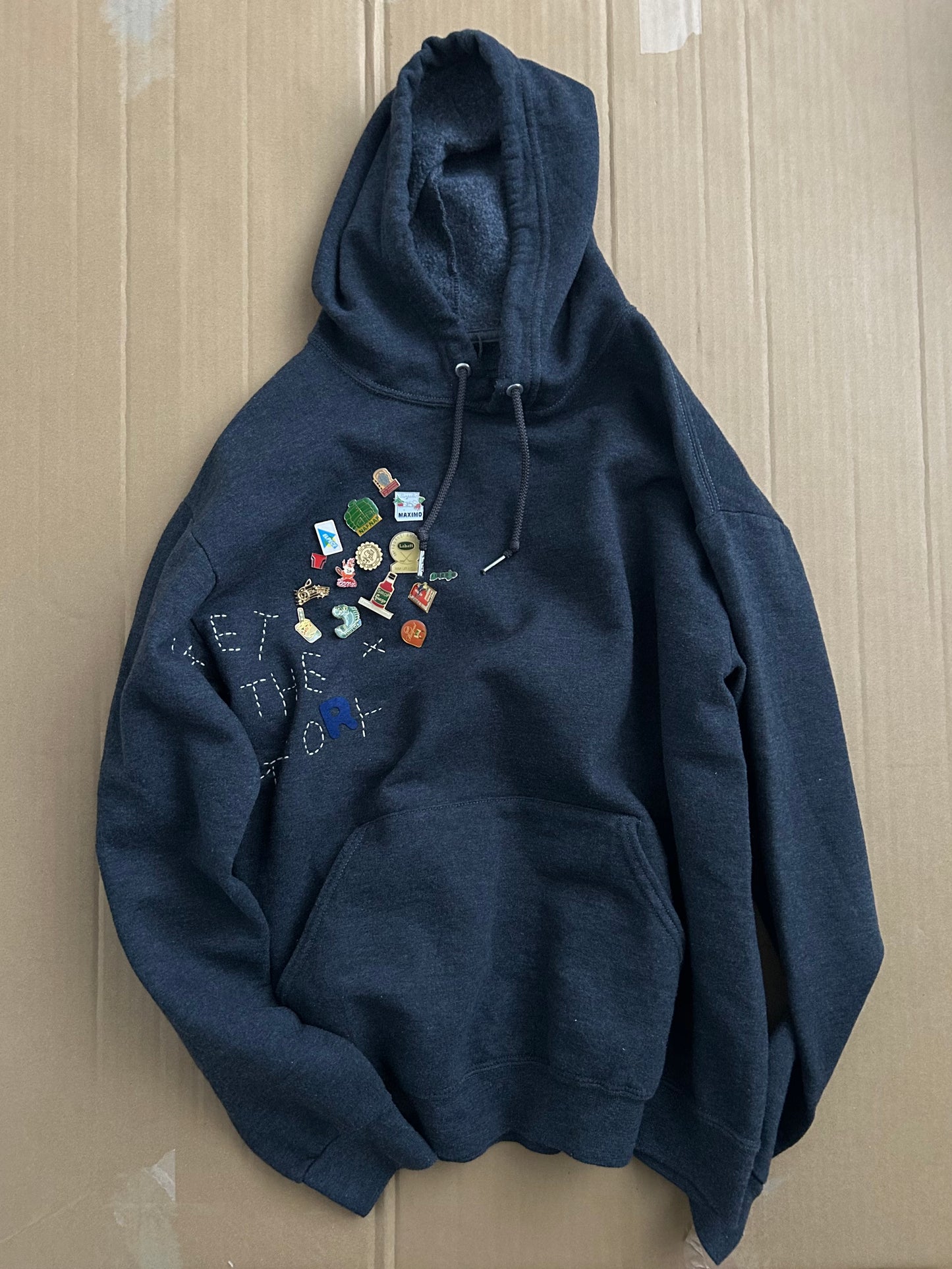 sashiko pins salvage hoodie GTG002