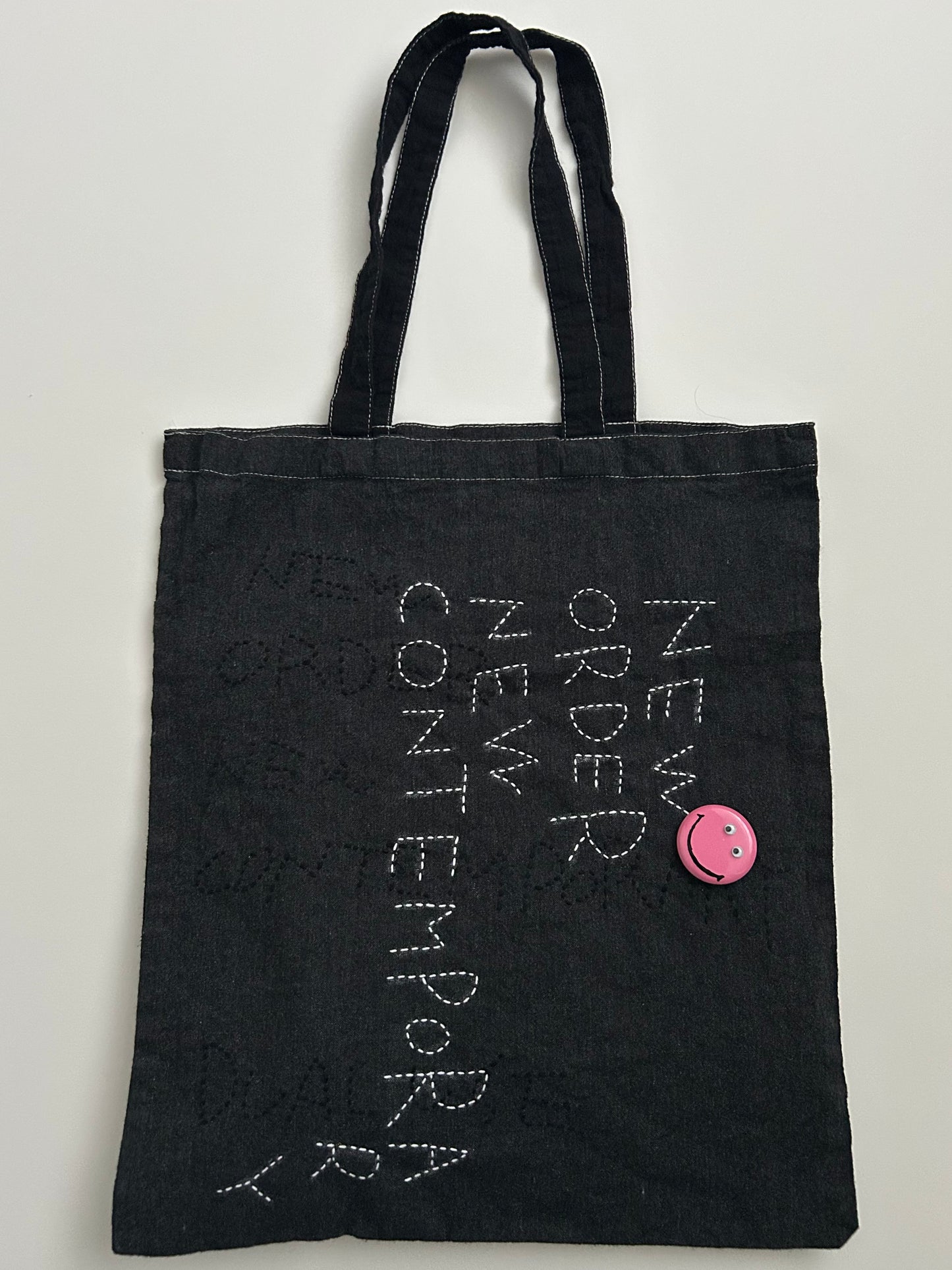 sashiko overdyde cotton totebag(L+)NONC002