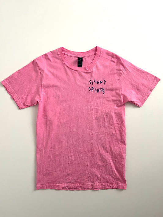 sashiko salvage uneven dyeing printed T-shirt007