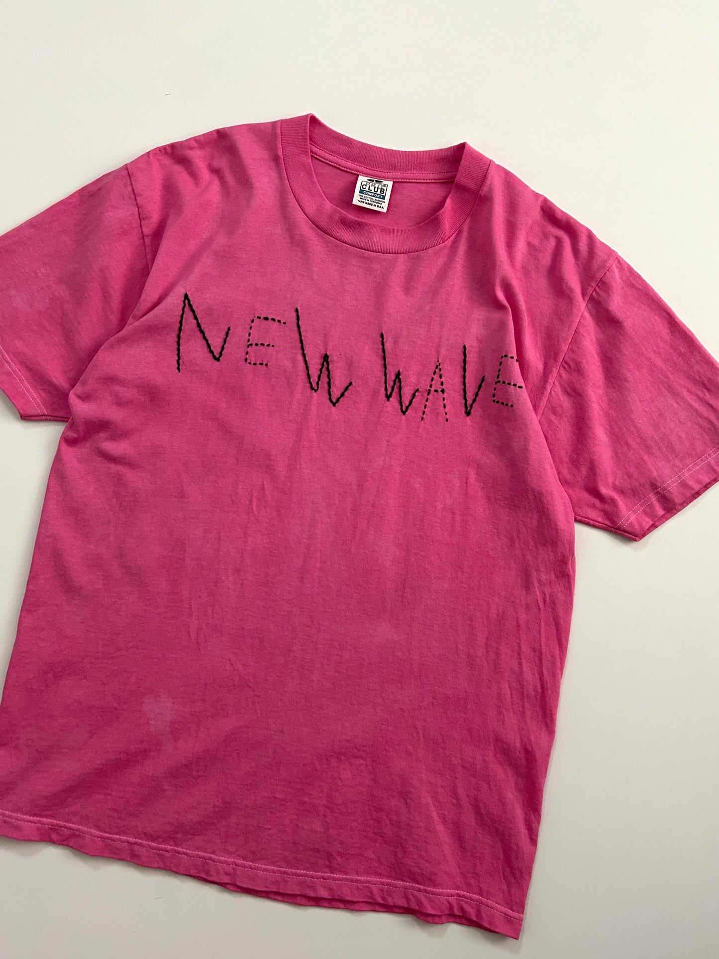 sashiko salvage uneven dyeing T-shirt021