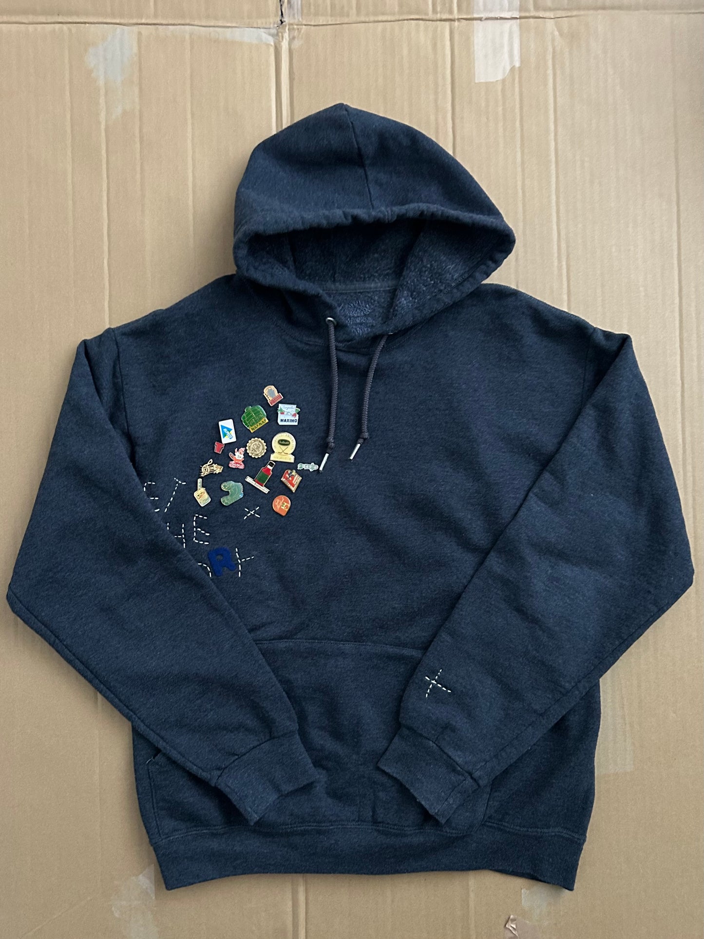 sashiko pins salvage hoodie GTG002