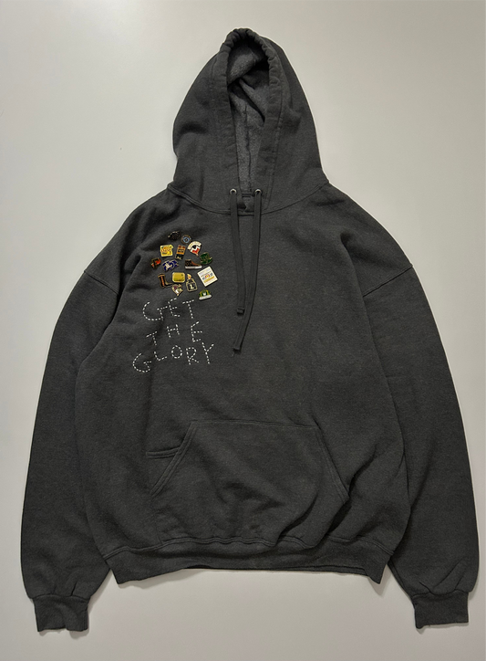 sashiko pins salvage hoodie GTG006