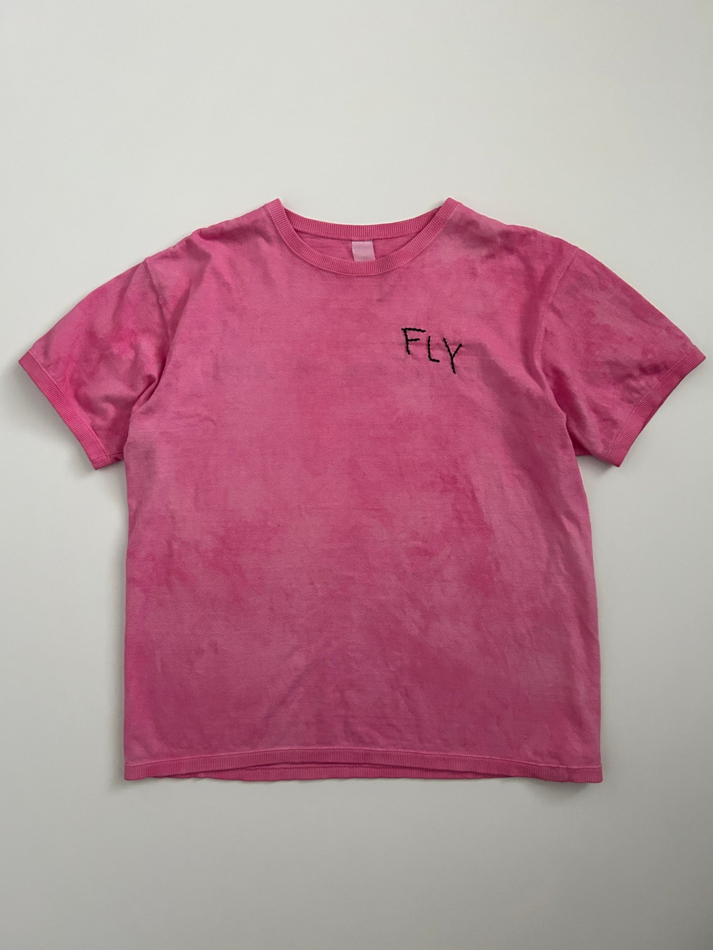 sashiko salvage uneven dyeing T-shirt020