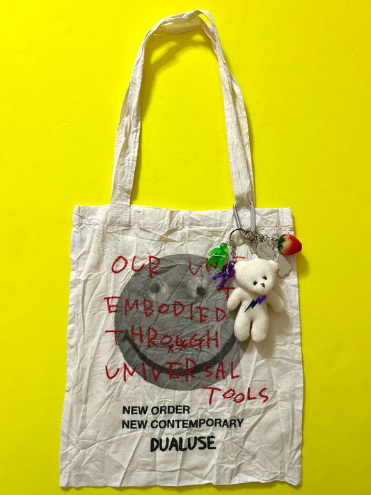 Sashiko-hard-wash printed tote bag 012