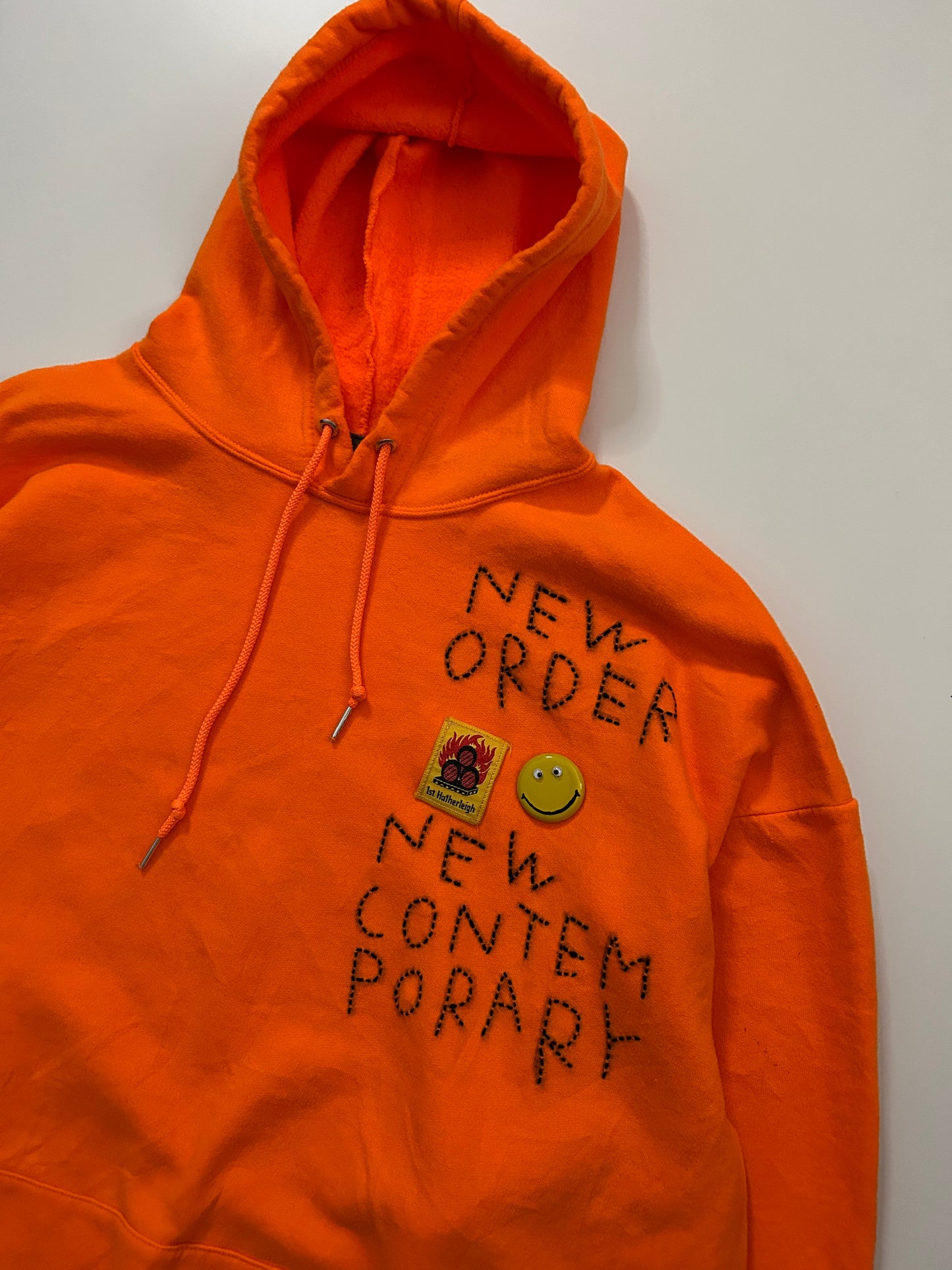 sashiko salvage emblem hoodie NONC002