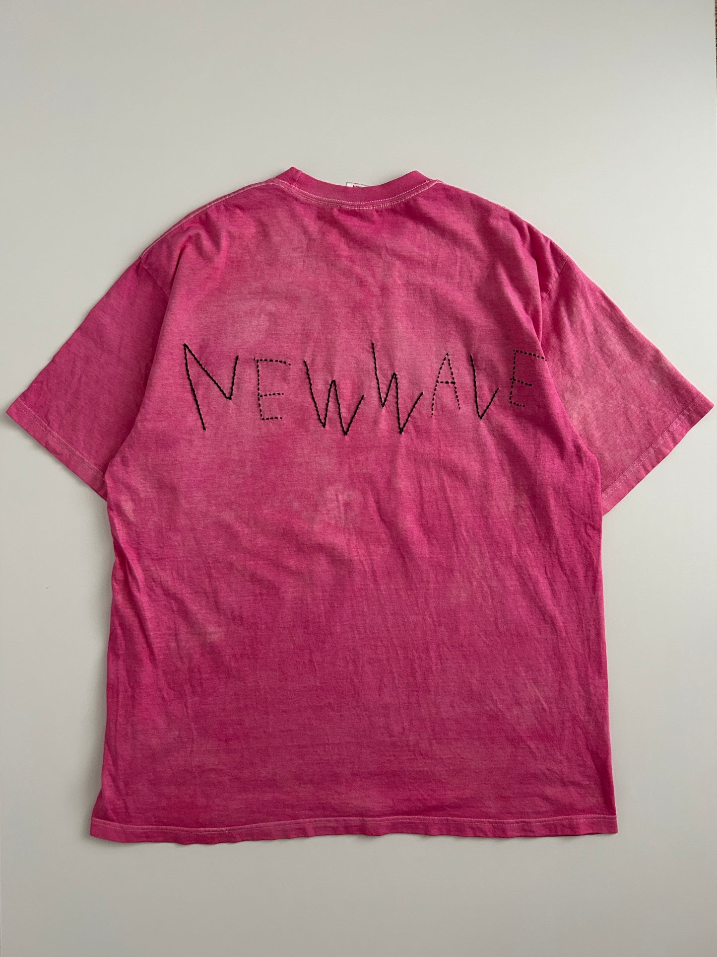 sashiko salvage uneven dyeing T-shirt022