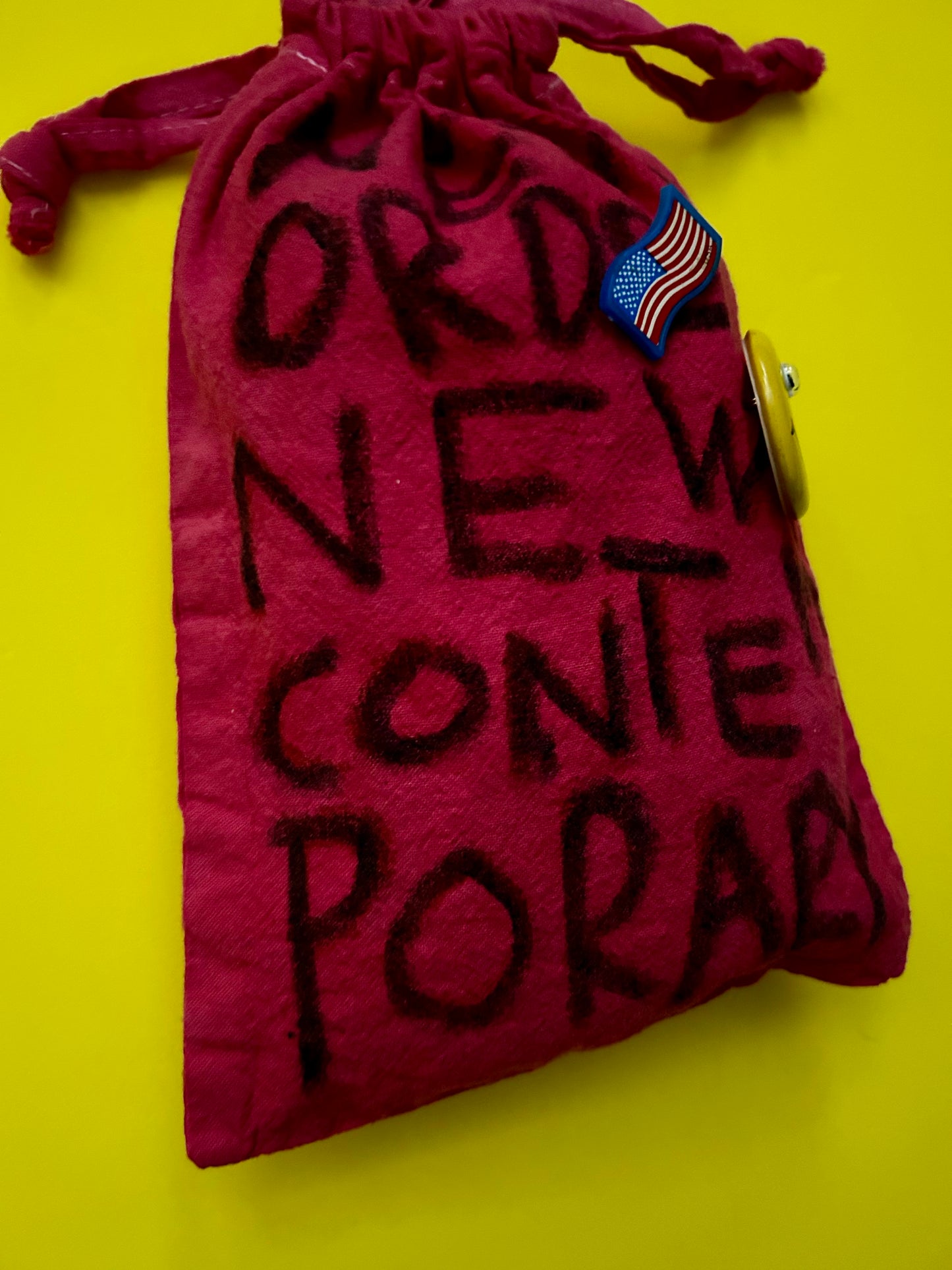 Crayon Painted overdyed purse NONC003