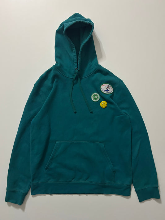 sashiko salvage emblem hoodie OEU006