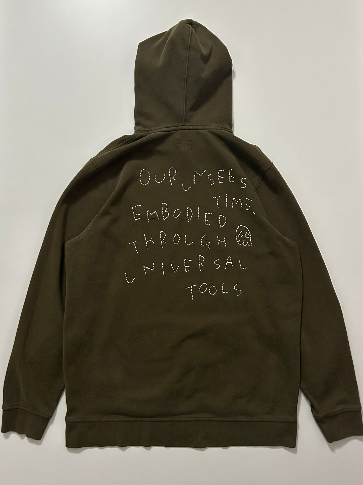 sashiko salvage emblem hoodie OEU003