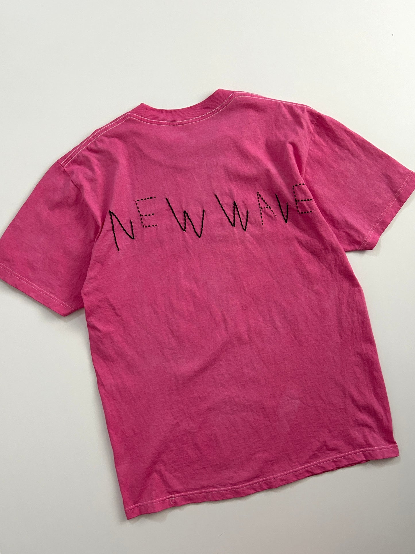 sashiko salvage uneven dyeing T-shirt021