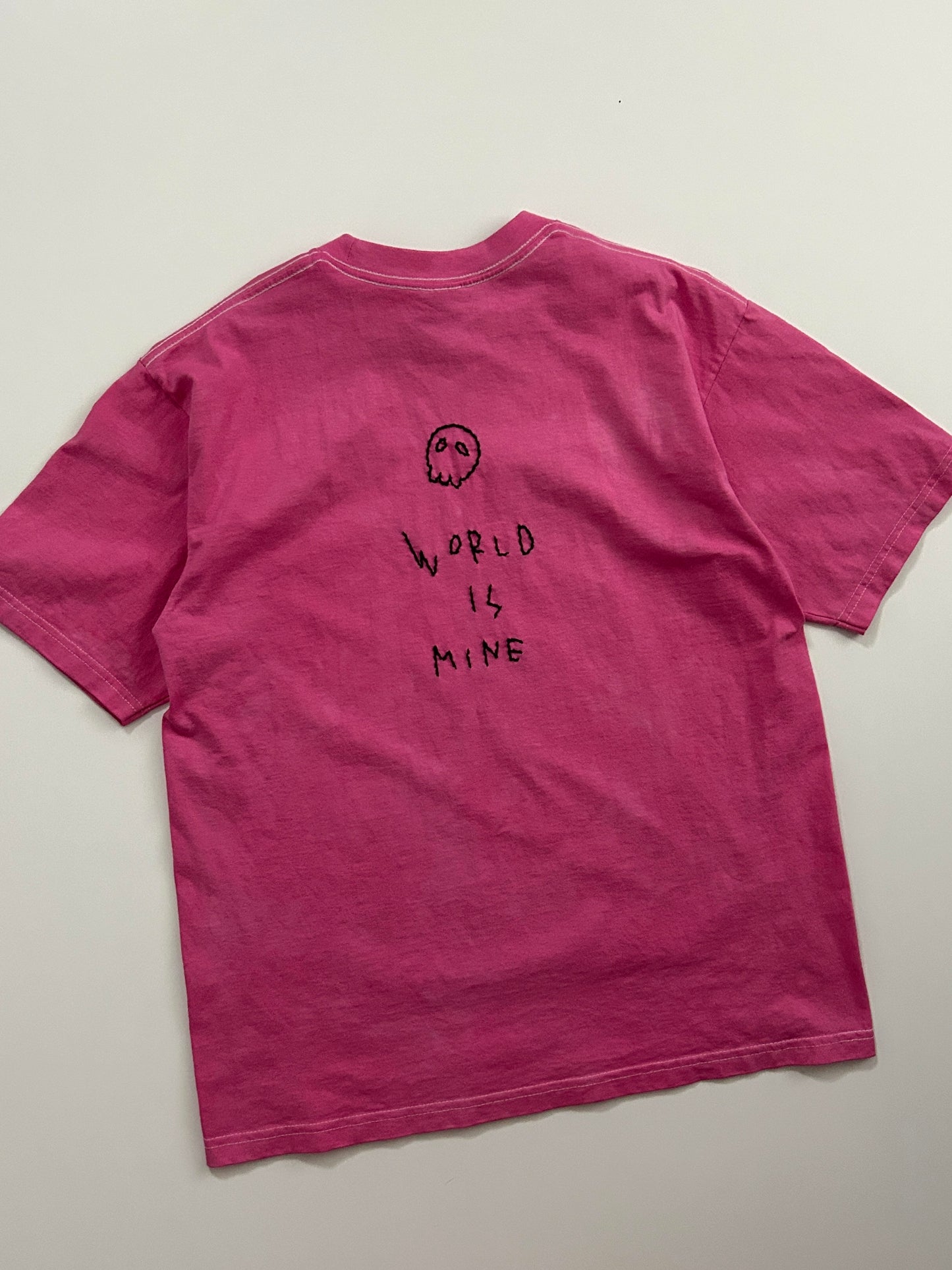 sashiko salvage uneven dyeing T-shirt020