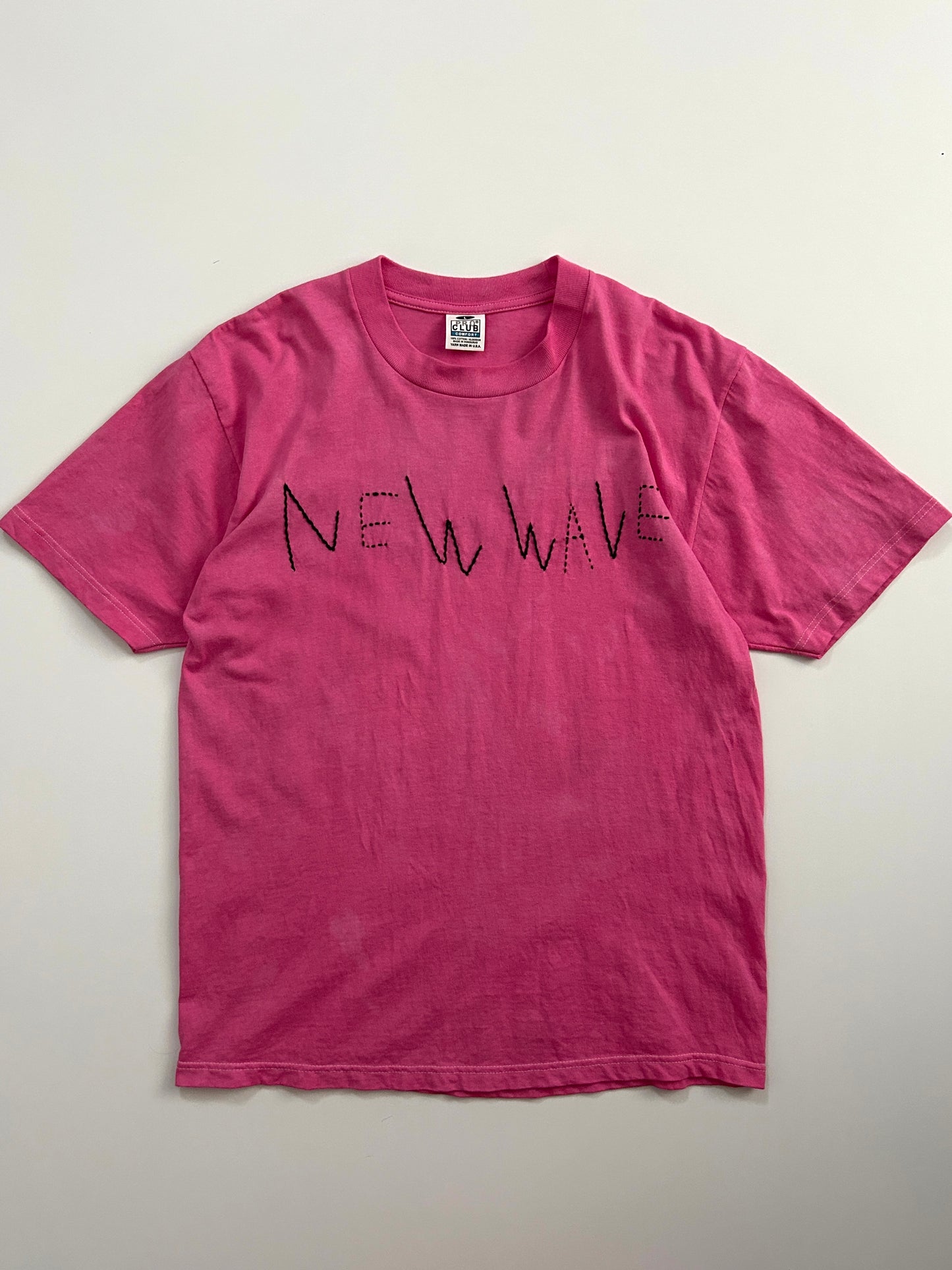 sashiko salvage uneven dyeing T-shirt021