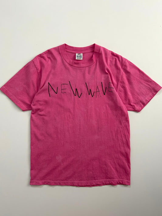 sashiko salvage uneven dyeing T-shirt021
