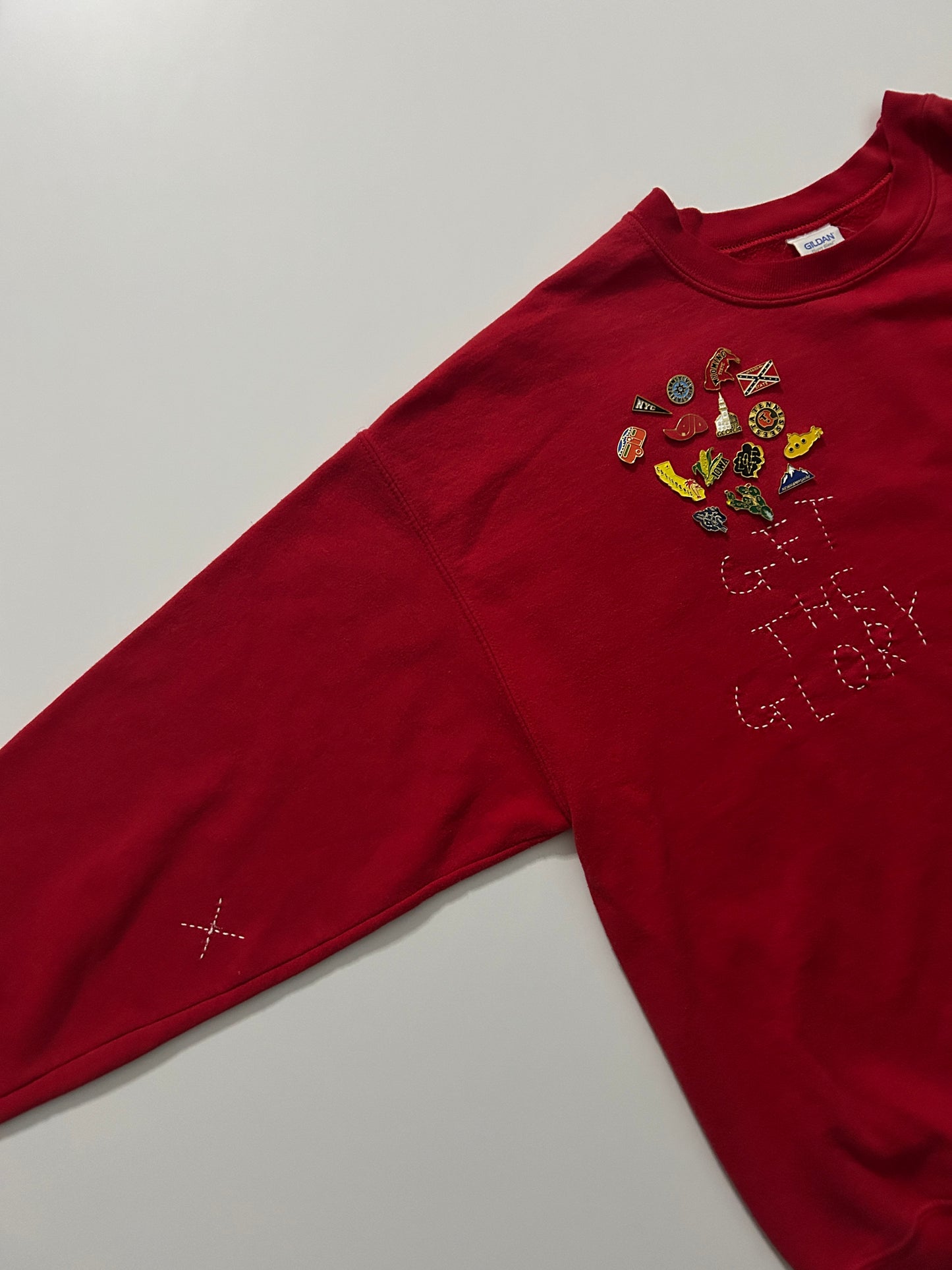 sashiko pins salvage sweat GTG018
