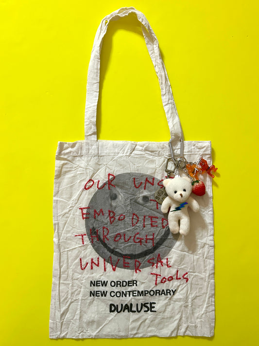 Sashiko-hard-wash printed tote bag 007